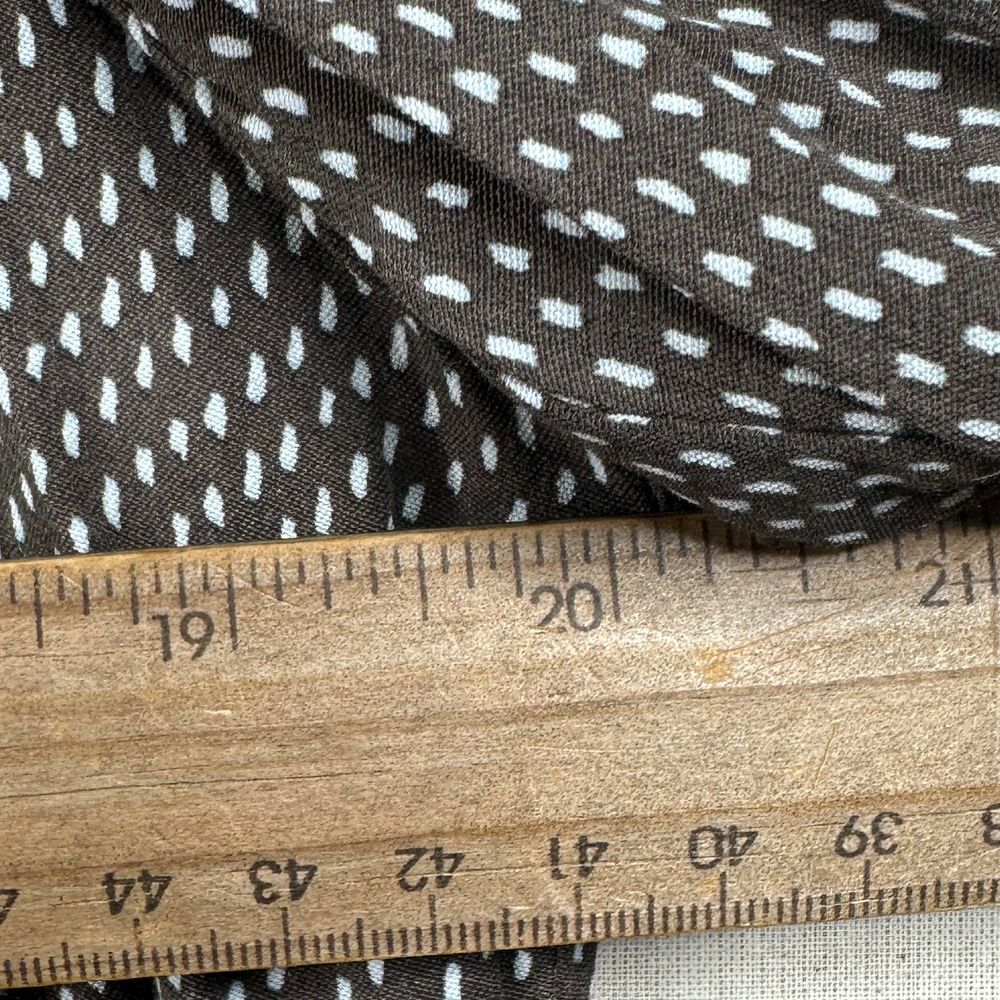 Anthropologie Meadow Rue Drop Waist Brown Polka Dot Dress Size 12 - Picture 7 of 8